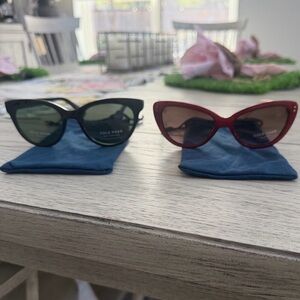 Cole Haan Women's Cat-Eye Sunglasses in Black and Red